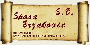 Spasa Brzaković vizit kartica